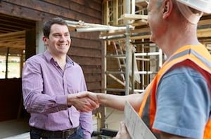 house builder shaking hands