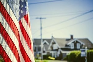 american flag neighborhood
