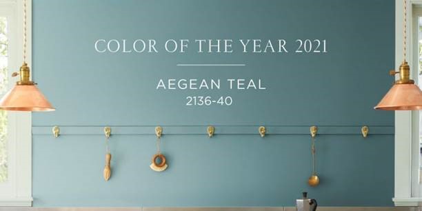 Color of the year 2021 is Aegean Teal